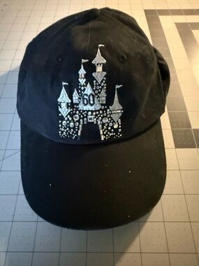 Disney Black Kids Castle Rhinestone Cap